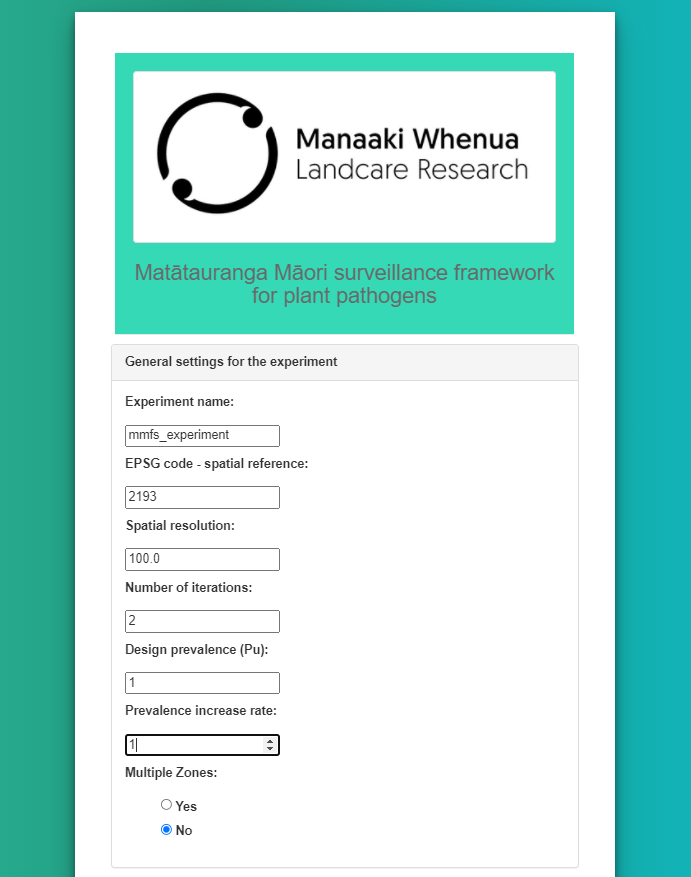 Screenshot of the Māutauranga Māori Framewwork for Surveillance tool